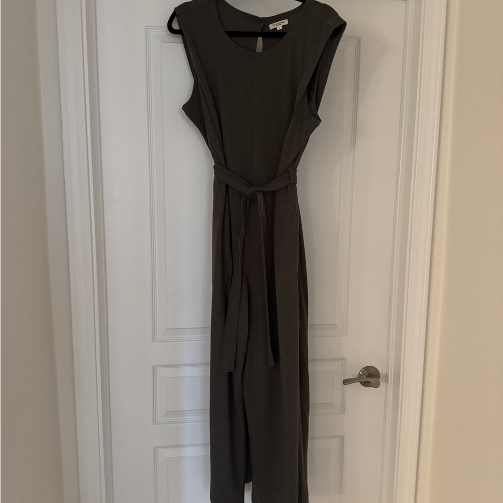 Max Studio Sleeveless camo green Maxi pant suit 1 piece